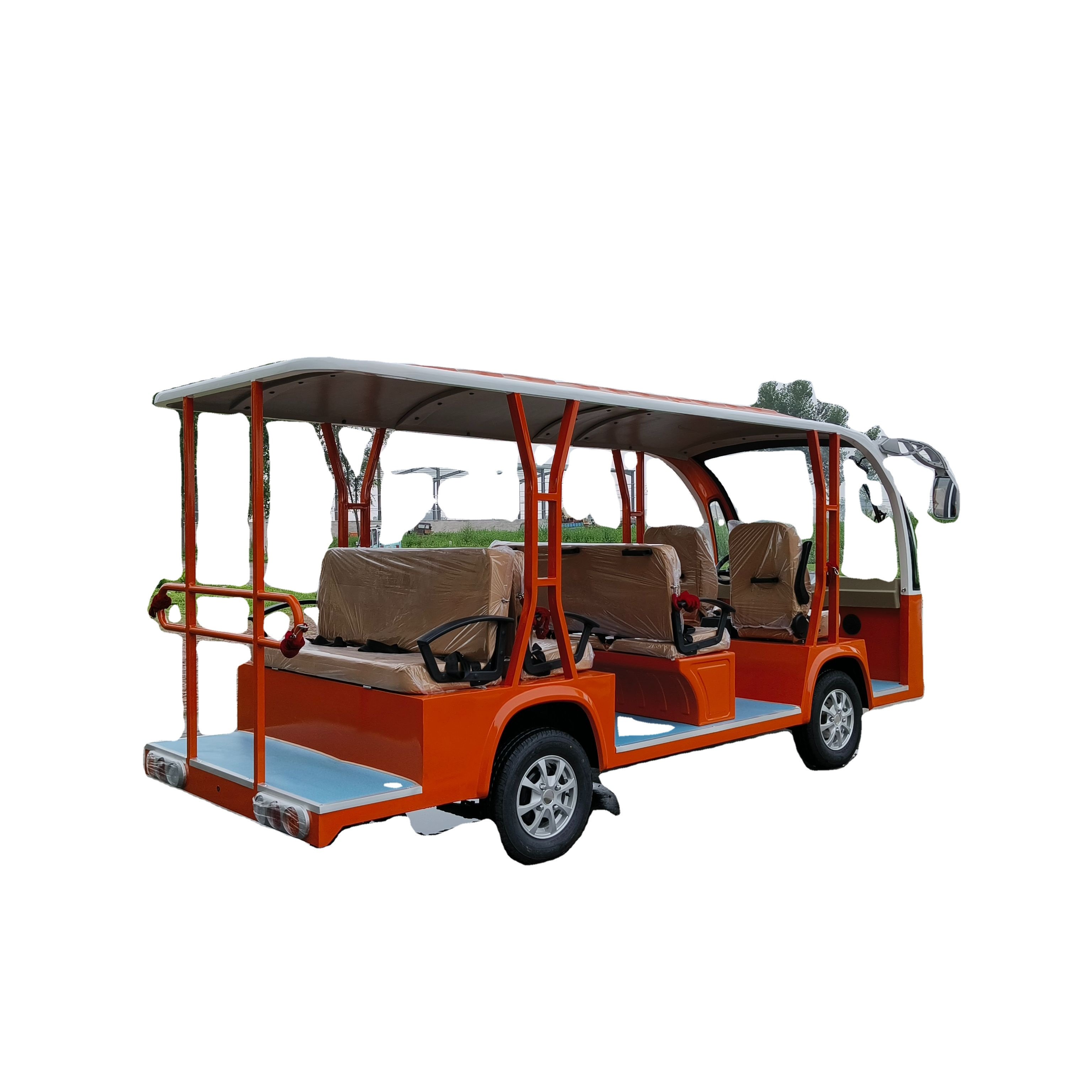 Factory Outlet Luxury Electric Sightseeing Shuttle Bus 8-11 Seats CE Certified Low Price
